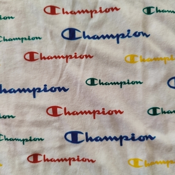 Champion All Over Logo Kids Tee T-Shirt Colorful Casual Youth Kids Boys Size XL - Picture 3 of 6